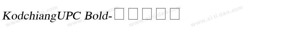 KodchiangUPC Bold字体转换